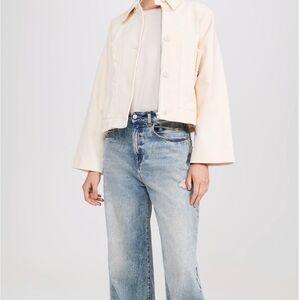 PAIGE Cream Utility Jacket with Cropped Boxy Fit
In new condition